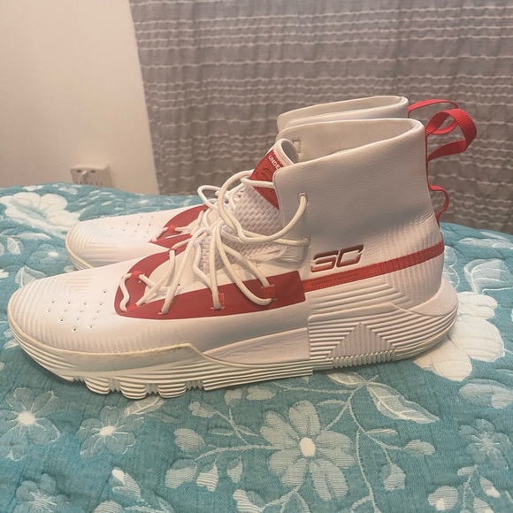 Under Armour Curry 3Zer0 2 'White Red' men’s size 16 - Picture 4 of 6